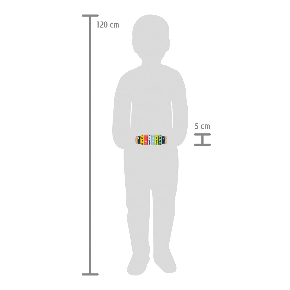 Calculator Rulant 1x1 "Educate" – Cilindru Matematic din Lemn cu 6 Piese Rotative, Adunare, Scădere, Înmulțire și Împărțire