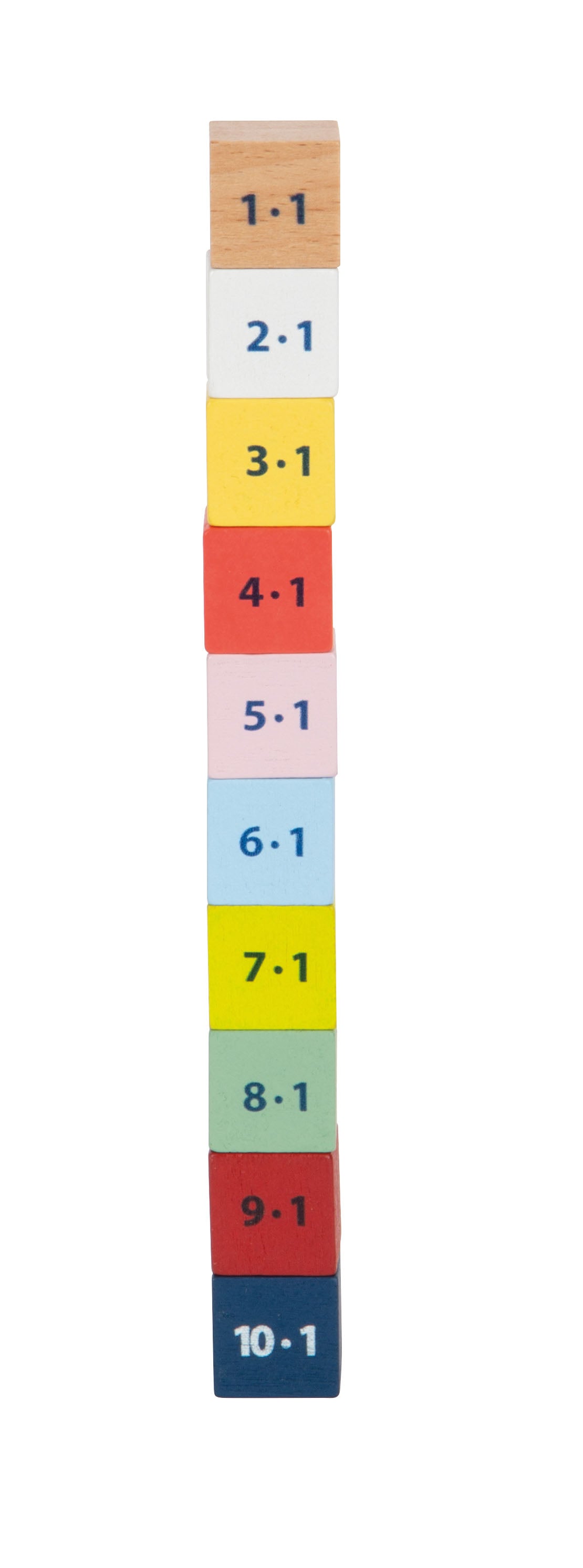 Tabla Înmulțirii Colorată "Educate" – Joc din Lemn pentru Învățarea 1x1, Cuburi cu Probleme și Soluții, Perfect pentru Școala Primară