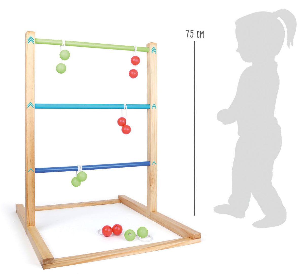 Joc de Aruncare Ladder Golf "Active" FSC 100% – Set Outdoor Robust din Lemn Certificat, Distanță Ajustabilă, Pentru Toată Familia