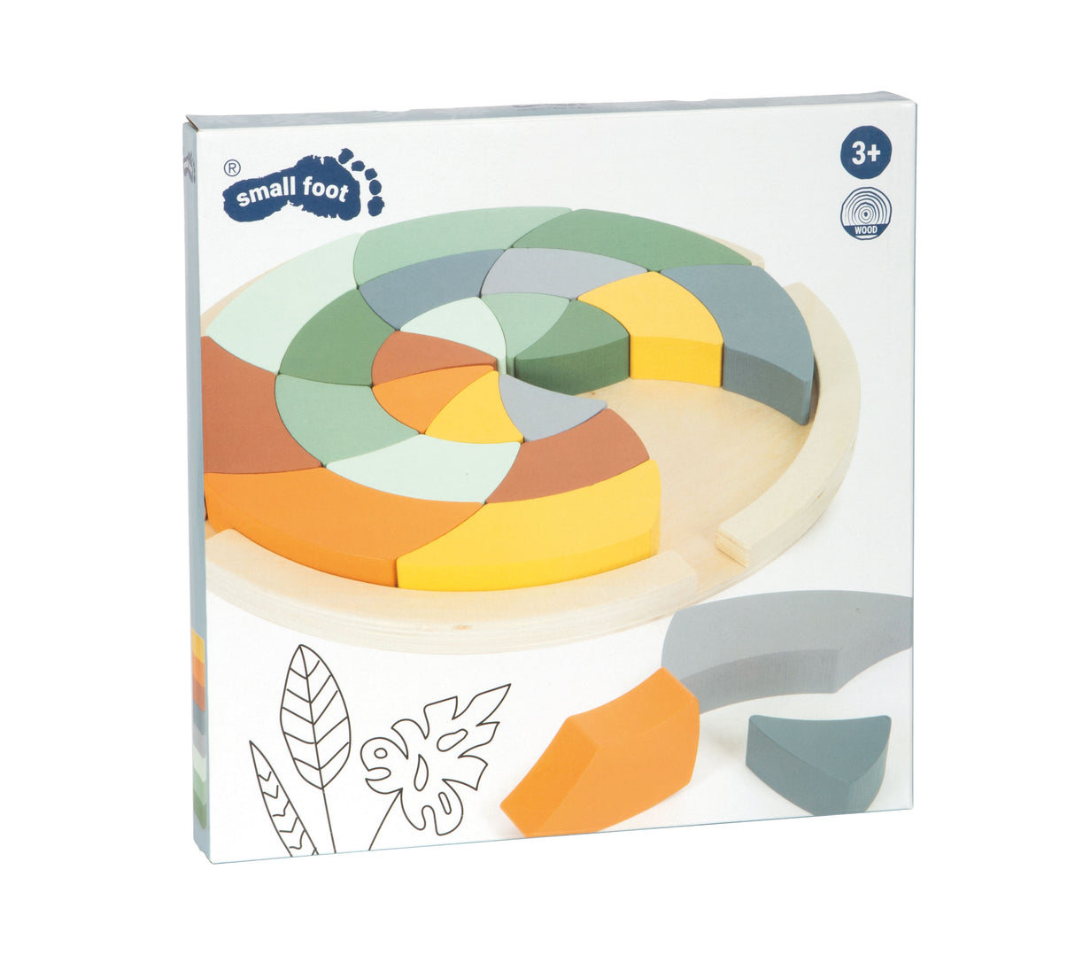 Puzzle Culori "Safari" – Joc Montessori din Lemn cu 24 Piese, Multifuncțional pentru Sortat, Stivuit și Creat Mandale