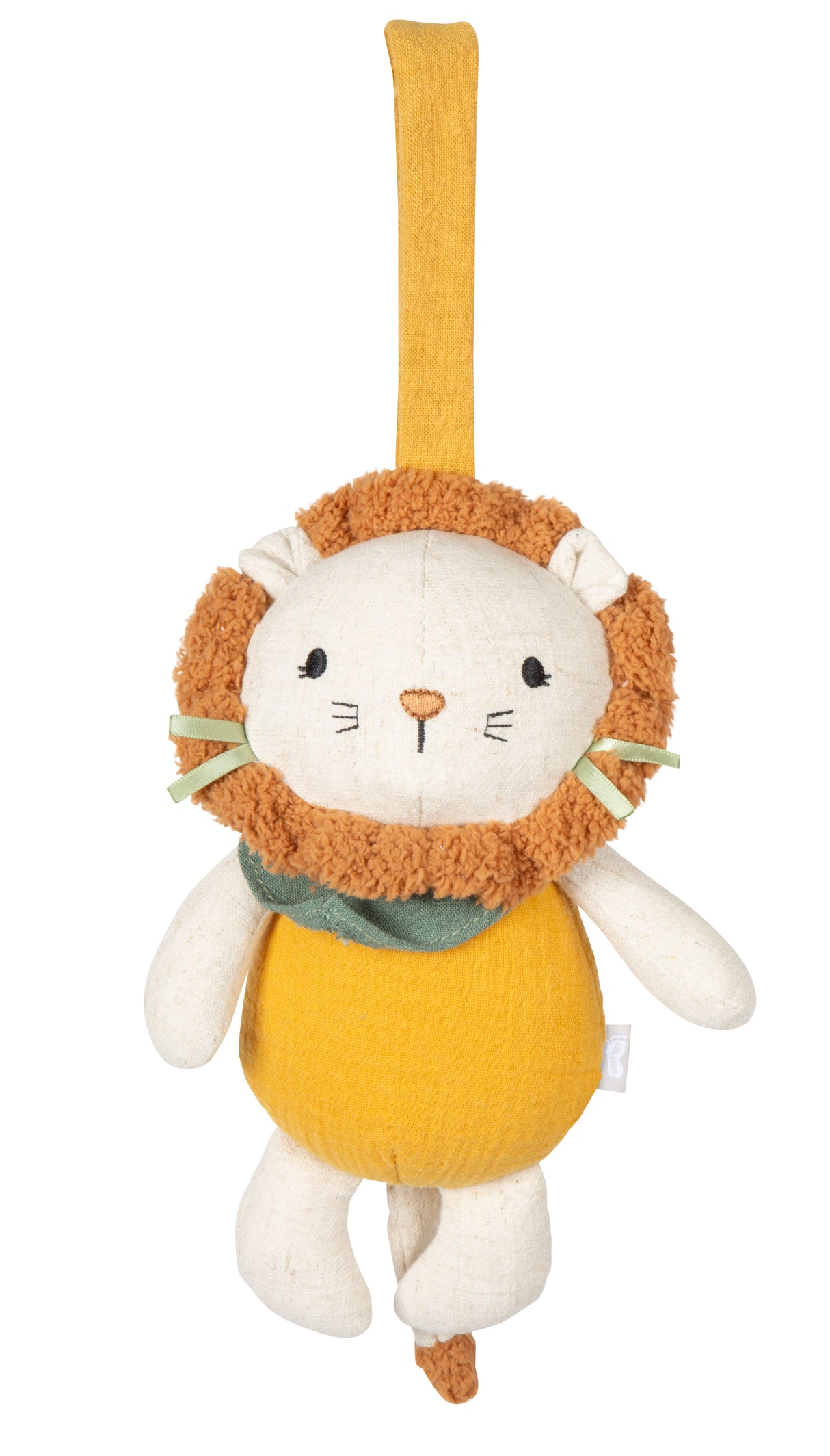 Cutiuță Muzicală pentru Bebeluși Little Lion Small Foot – Jucărie din Textil Moale cu Melodie Calmantă și Buclă pentru Agățar