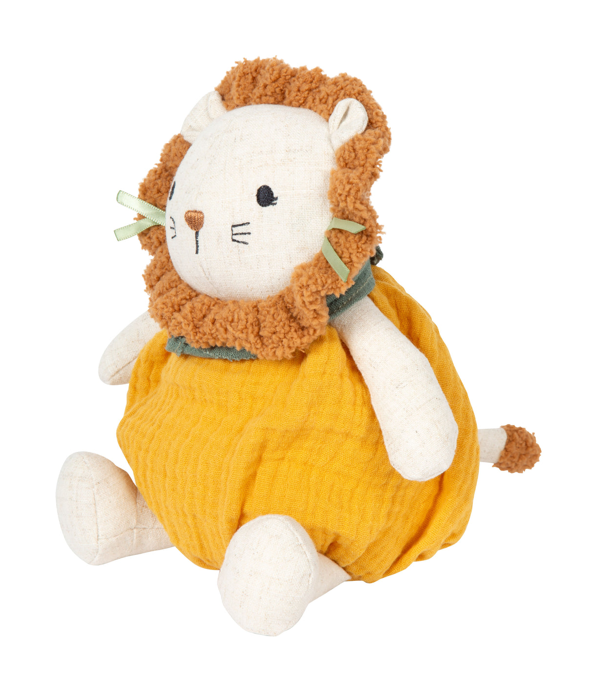 Jucărie de Pluș Little Lion – Pui de Leu Moale din Muslin pentru Bebeluși, Companion de Somn și Senzorial, Dimensiuni 17 x 9,5 x 22 cm