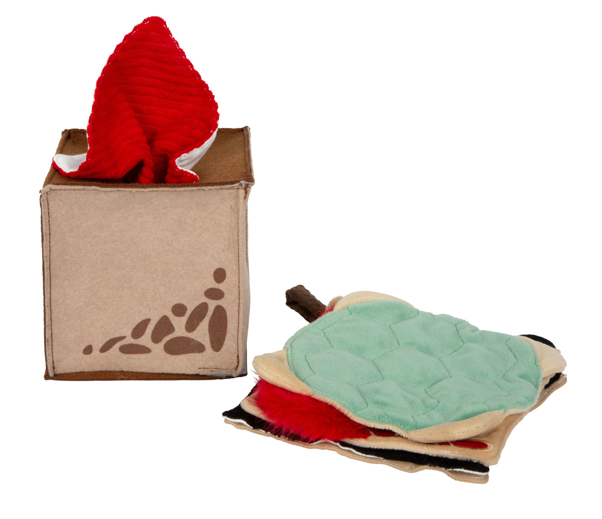 Cutie cu materiale textile de scos și explorat