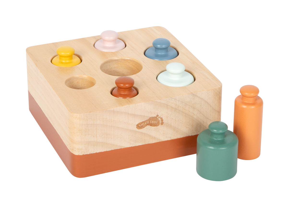 Cilindri Montessori, cu două piese lângă suport