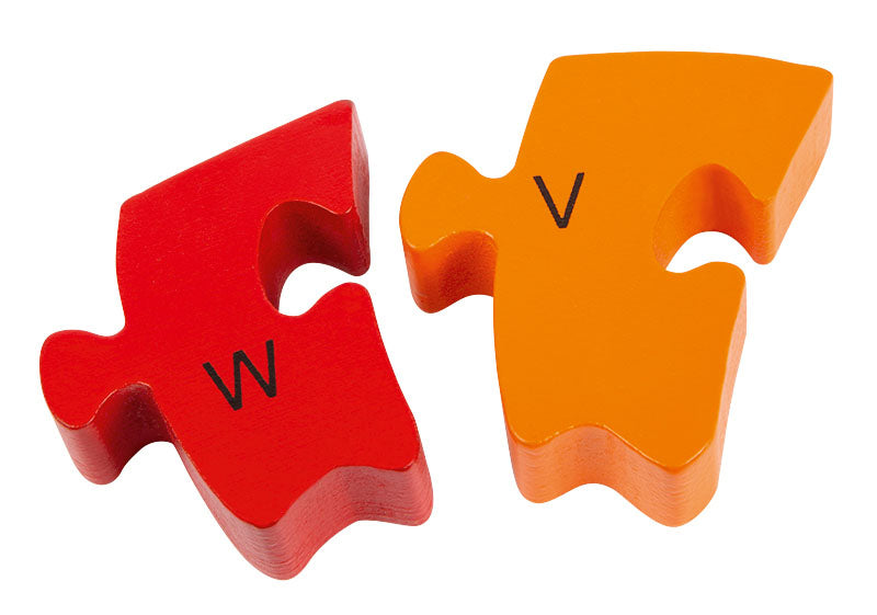 Puzzle ABC Crocodil – Joc Educativ din Lemn cu 26 Piese Litere A-Z, Crocodil Colorat, Învață Alfabetul Distractiv