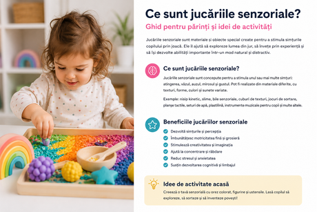 Ce sunt jucăriile senzoriale și cum ajută dezvoltarea copilului?
