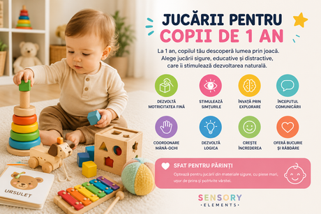 Jucării pentru copii de 1 an: ce alegem și de ce?