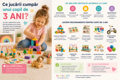 Ce jucării cumpăr unui copil de 3 ani? Idei educative și distractive