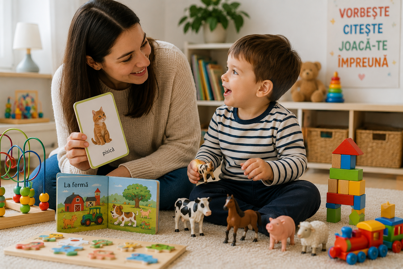 Ce jucării ajută copilul să vorbească? Idei de joacă pentru dezvoltarea limbajului