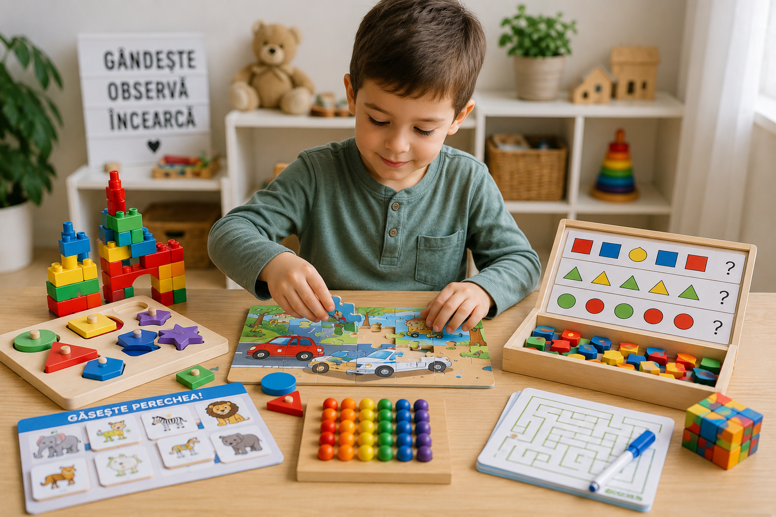 Ce jocuri dezvoltă logica la copii? Idei educative pentru gândire și rezolvare de probleme