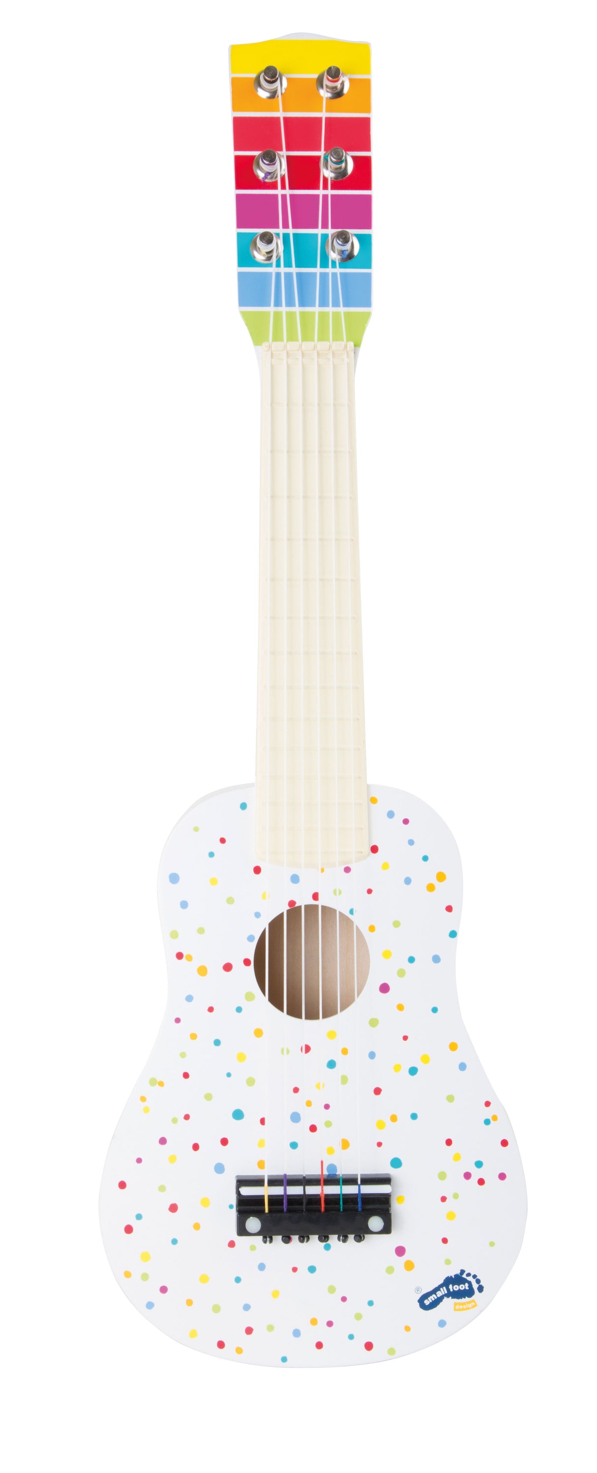 Chitară "Sound" Small Foot – Instrument Muzical din Lemn pentru Copii, Dimensiune Prietenoasă, Corzi Color-Coded, Ușoară și C