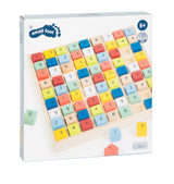 Sudoku Colorat "Educate" – Joc Educativ din Lemn pentru Toate Vârstele, Piese Colorate cu Numere, Dezvoltă Logica și Concentrarea