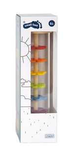 Zornăitoare Ploaie Curcubeu – Jucărie Muzicală din Lemn pentru Bebeluși, cu Mărgele Colorate și Discuri în Formă de Floare, Instrument Senzorial Montessori