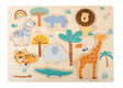 Puzzle "Safari" Small Foot – Joc din Lemn pentru Copii cu 7 Animale Savană, Piese Mari Ușor de Apucat, Antrenează Răbdarea și
