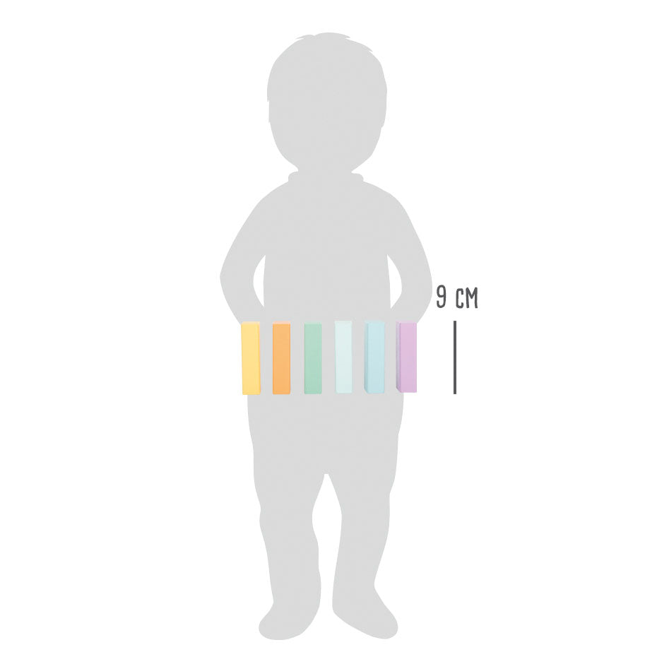 Cuburi de Construcție Pastel – Set 50 Piese din Lemn pentru Copii, Mixaj Lemn Natural și Culori Pastel Delicate, Stimulează Creativitatea