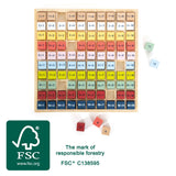 Tablă Adunări "Educate" FSC 100% Small Foot – Joc Matematic din Lemn Certificat pentru Adunări până la 20, Cuburi cu Probleme