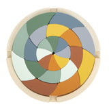 Puzzle Culori "Safari" – Joc Montessori din Lemn cu 24 Piese, Multifuncțional pentru Sortat, Stivuit și Creat Mandale