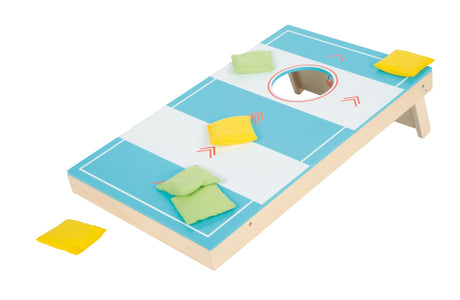 Joc Cornhole și Sling Puck "Active" Small Foot – Joc 2-în-1 din Lemn cu Tablă Dublă Față, Accesorii Incluse, Potrivit pentru 