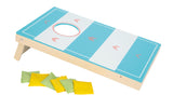 Joc Cornhole și Sling Puck "Active" – Joc 2-în-1 din Lemn cu Tablă Dublă Față, Accesorii Incluse, Potrivit pentru Toate Vârstele
