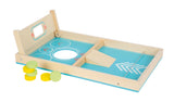 Joc Cornhole și Sling Puck "Active" – Joc 2-în-1 din Lemn cu Tablă Dublă Față, Accesorii Incluse, Potrivit pentru Toate Vârstele