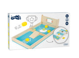 Joc Cornhole și Sling Puck "Active" – Joc 2-în-1 din Lemn cu Tablă Dublă Față, Accesorii Incluse, Potrivit pentru Toate Vârstele