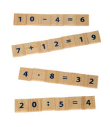 Cutie Învățare Matematică "Educate" FSC 100% – Set Montessori cu Bețe, Plăcuțe și Numere din Lemn Certificat, Pentru Preșcolari și Școlari