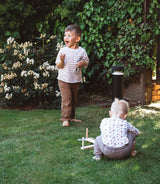 Joc Aruncare Inele "Garden Buddies" – Set din Lemn cu 5 Bețe și 5 Inele Moi, Animale Prietenoase, Pentru Interior și Exterior