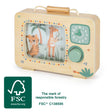Cutiuță Muzicală Televizor "Safari" FSC 100% Small Foot – Jucărie din Lemn Certificat cu Buton Rotativ, Animale Safari Muzica