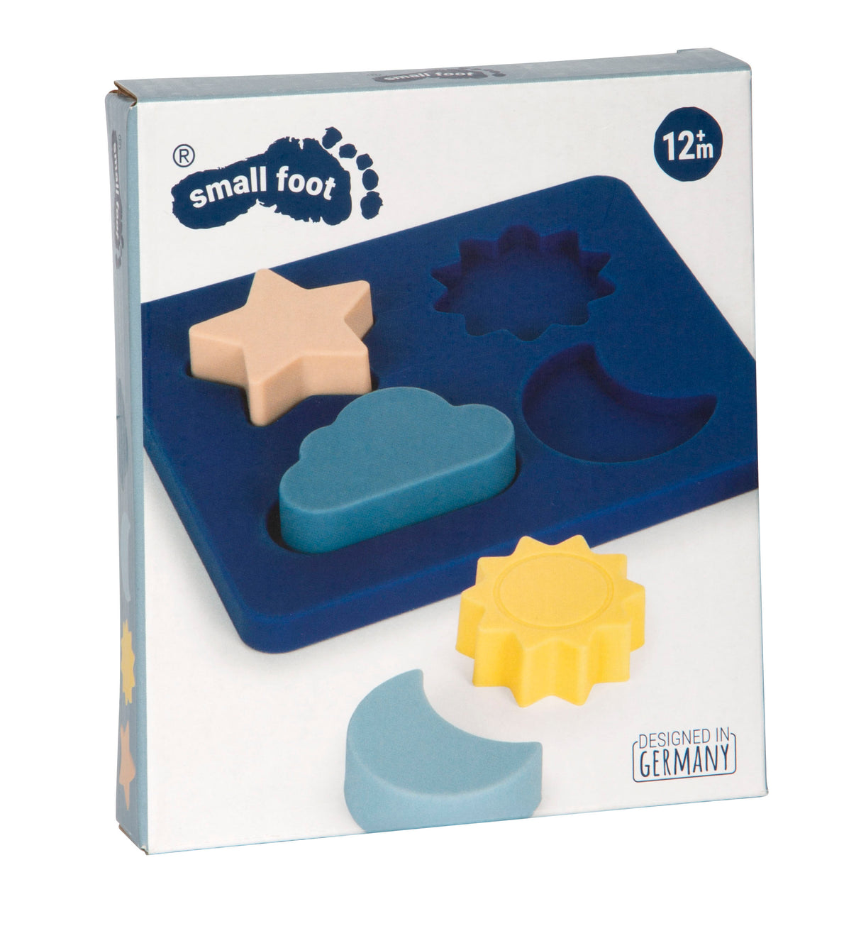 Puzzle din Silicon – Jucărie Educativă Moale, Fără BPA, cu Soare, Lună, Stea și Nor, Dezvoltă Motricitatea, Ideal pentru Călătorii