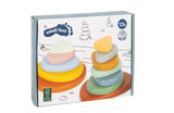 Pietre de Râu pentru Echilibru Montessori FSC 100% – Set 12 Piese din Lemn Certificat, Culori Soft, Formă Neregulată, Pietre de Meditație