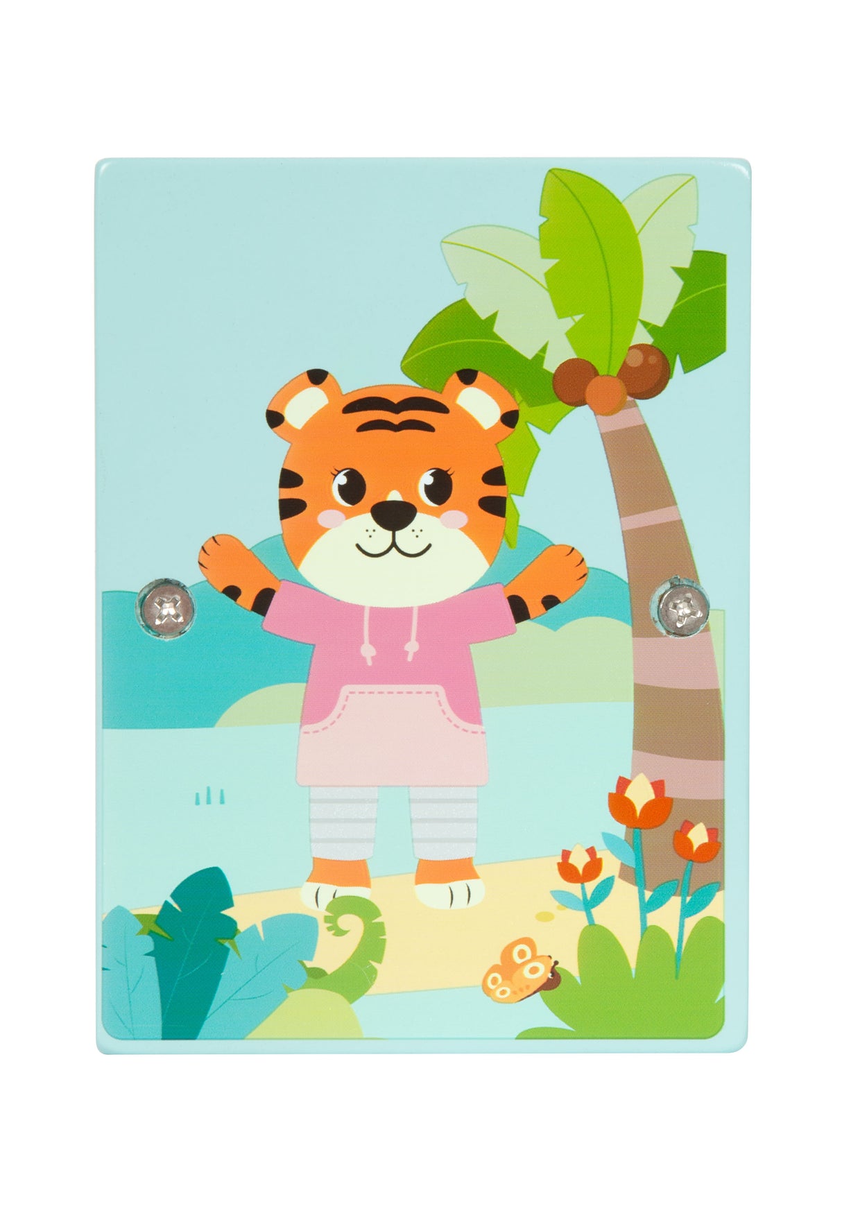 Banc de Ciocănit "Jungle Friends" – Jucărie din Lemn Certificat FSC cu Ciocănel, Motive cu Animale, Dezvoltă Motricitatea, pentru Copii