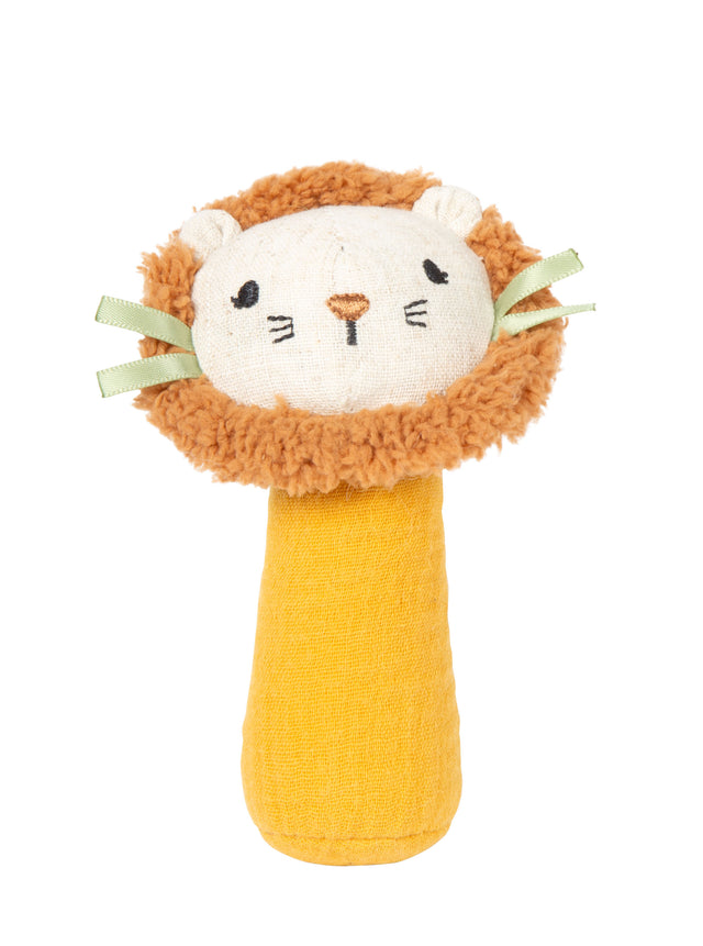 Zornăitoare Textilă Little Lion Small Foot – Jucărie Mini pentru Bebeluși cu Mâner Moale și Sunet Discret, Perfectă pentru Mâ