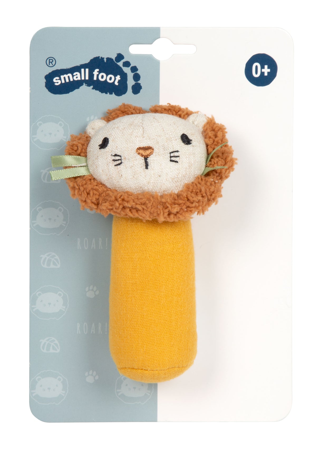 Zornăitoare Textilă Little Lion – Jucărie Mini pentru Bebeluși cu Mâner Moale și Sunet Discret, Perfectă pentru Mânuțele Mici