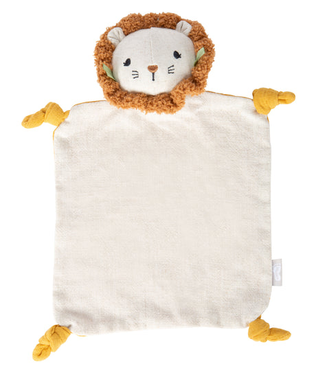 Păturică Doudou Little Lion – Consolator Moale pentru Bebeluși din Muslin, 28 x 18 cm, Jucărie Senzorială cu Pui de Leu pentru Somn și Liniște