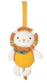 Cutiuță Muzicală pentru Bebeluși Little Lion Small Foot – Jucărie din Textil Moale cu Melodie Calmantă și Buclă pentru Agățar