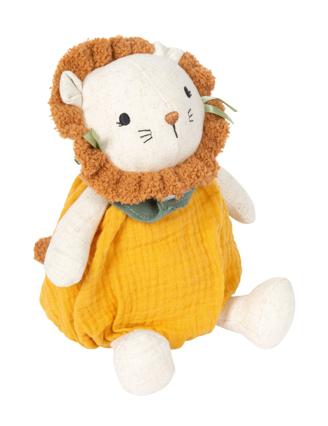 Jucărie de Pluș Little Lion Small Foot – Pui de Leu Moale din Muslin pentru Bebeluși, Companion de Somn și Senzorial, Dimensi