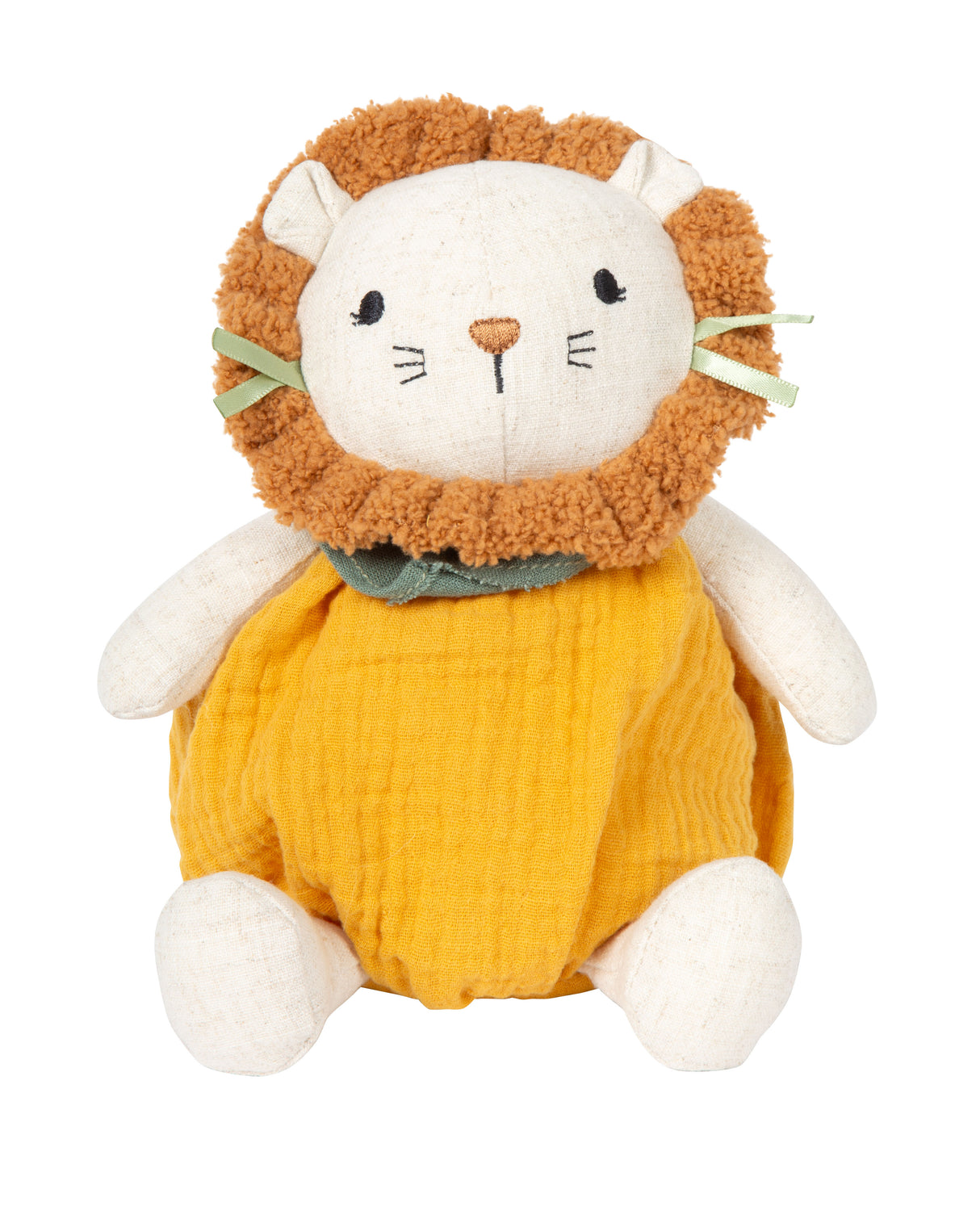 Jucărie de Pluș Little Lion – Pui de Leu Moale din Muslin pentru Bebeluși, Companion de Somn și Senzorial, Dimensiuni 17 x 9,5 x 22 cm