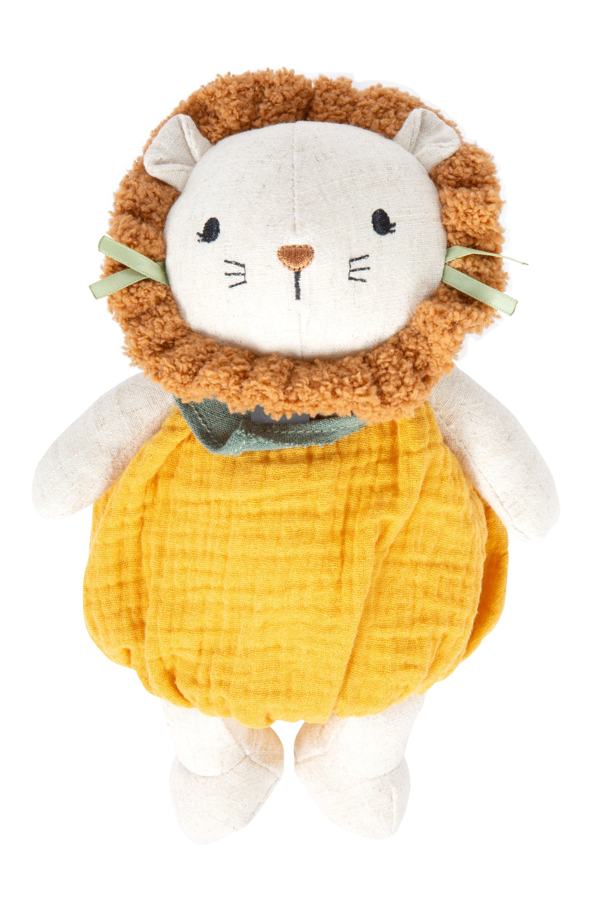 Jucărie de Pluș Little Lion – Pui de Leu Moale din Muslin pentru Bebeluși, Companion de Somn și Senzorial, Dimensiuni 17 x 9,5 x 22 cm