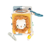 Cub Senzorial Little Lion – Jucărie Textilă Multifuncțională pentru Bebeluși, cu Clopoțel, Zornăitoare și Inel pentru Dentiție, Design Moale cu Pui de Leu