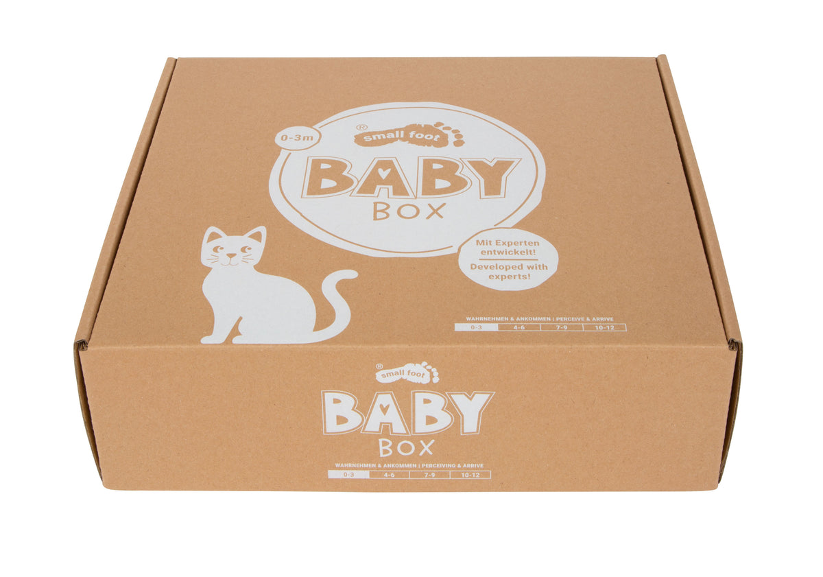 Cutia Baby Box cu ilustrație de pisică