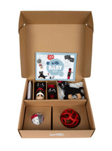 Baby Box 0–3 luni deschis, cu jucăriile în compartimente
