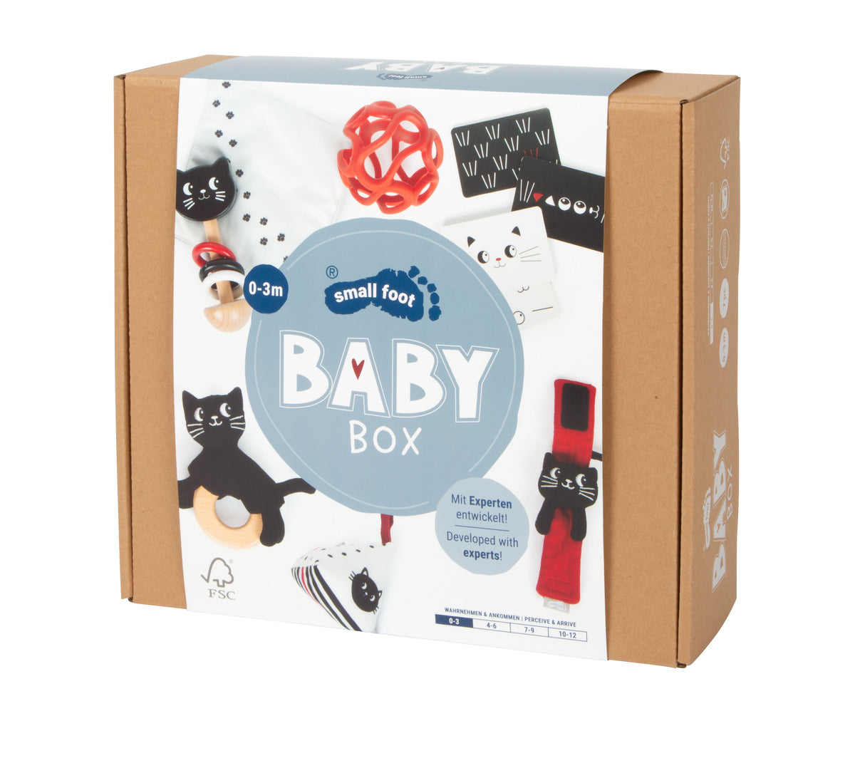 Ambalajul Baby Box pentru 0–3 luni