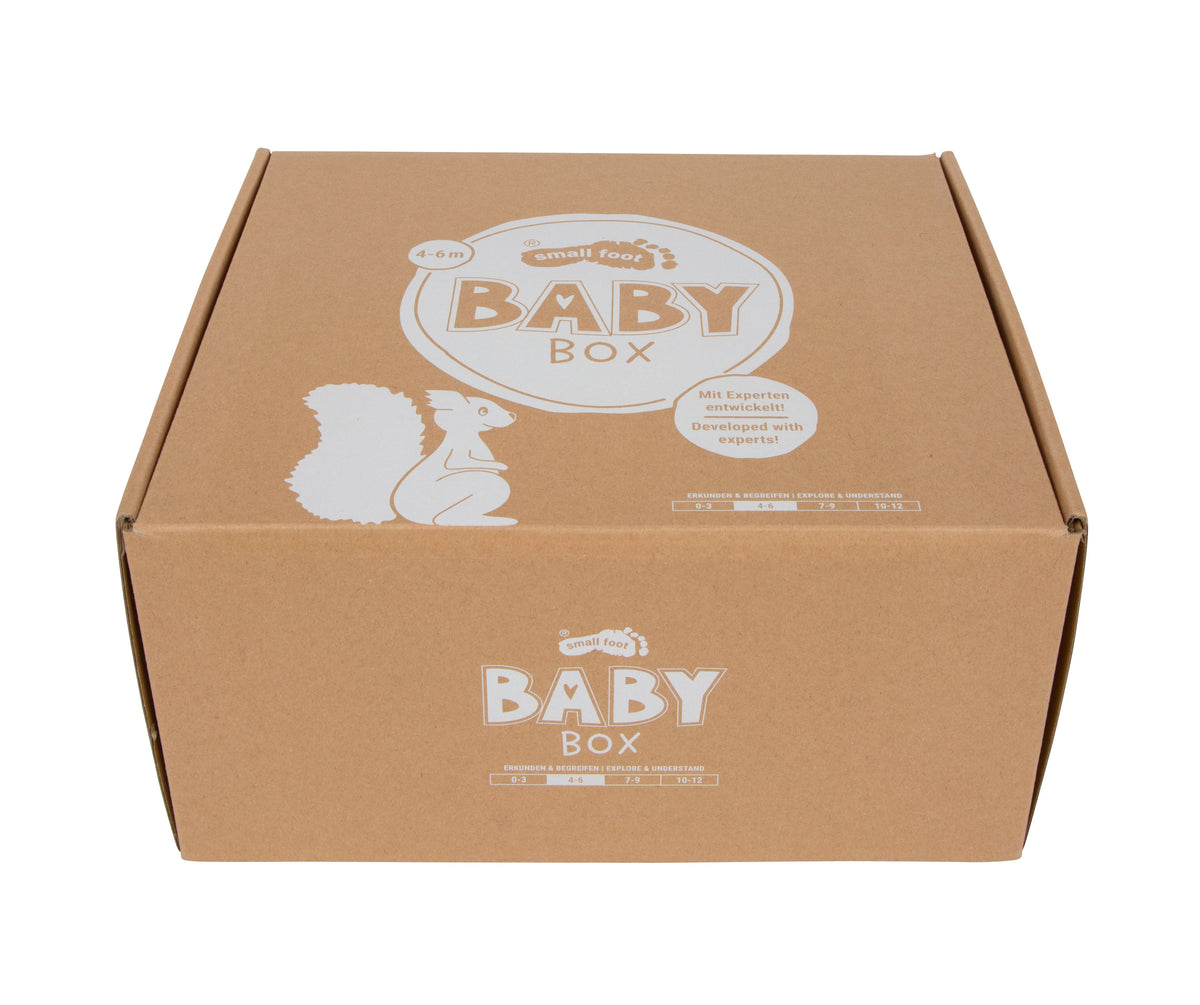 Cutia Baby Box cu ilustrație de veveriță