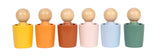Pahare de Sortare Montessori cu Figurine – Set din Lemn Certificat FSC, 6 Figurine și 6 Pahare Colorate, pentru Sortat și Învățat Culori