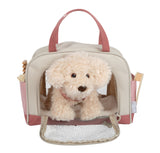 Cățeluș de Pluș cu Geantă Roz și Set de Îngrijire – Set de Joc de Rol cu Cățel Moale, Ham Detașabil, Bol, Pieptene și Accesorii de Veterinar, pentru Copii 2+