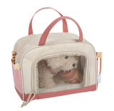 Cățeluș de Pluș cu Geantă Roz și Set de Îngrijire – Set de Joc de Rol cu Cățel Moale, Ham Detașabil, Bol, Pieptene și Accesorii de Veterinar, pentru Copii 2+