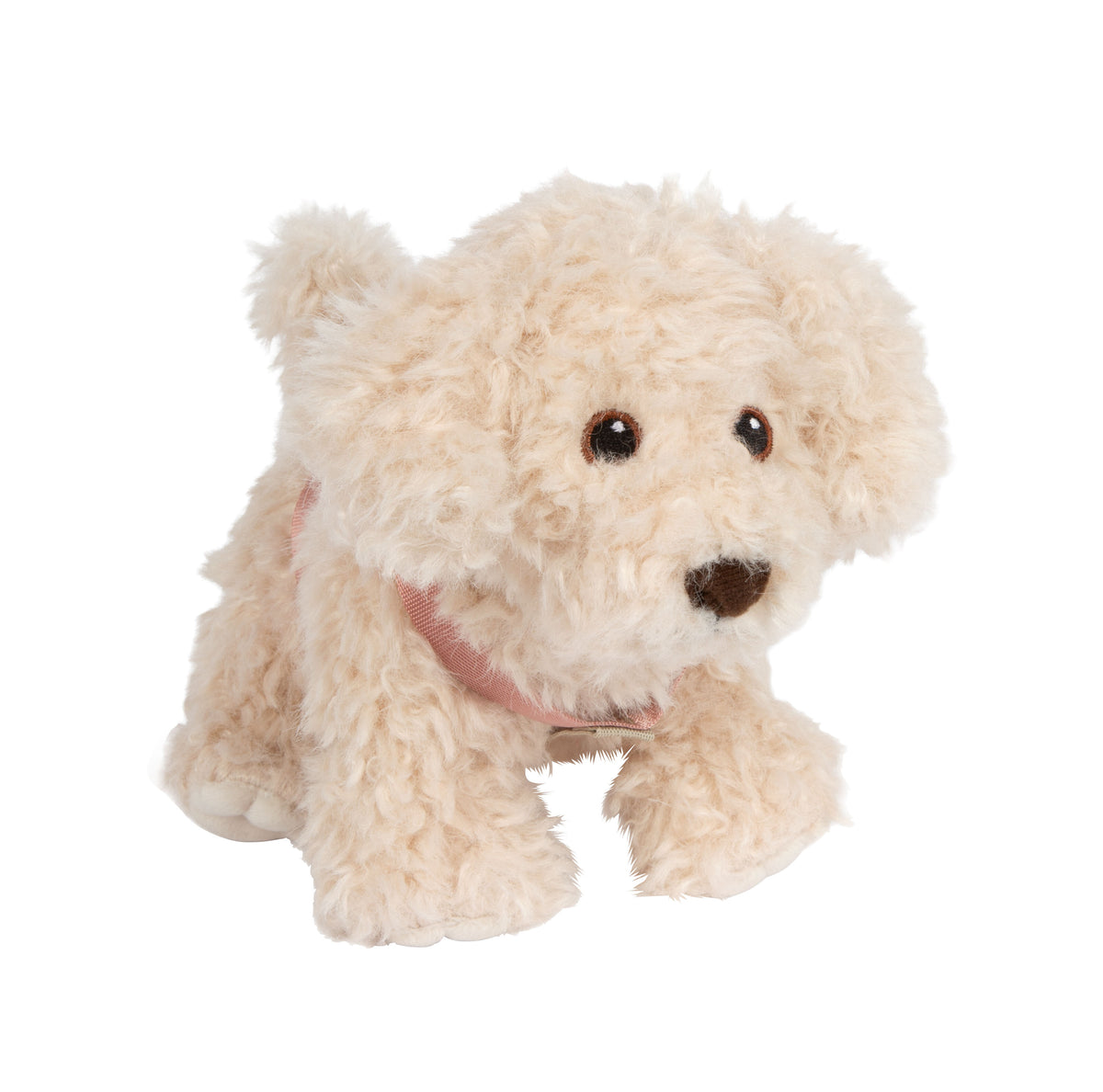 Cățeluș de Pluș cu Geantă Roz și Set de Îngrijire – Set de Joc de Rol cu Cățel Moale, Ham Detașabil, Bol, Pieptene și Accesorii de Veterinar, pentru Copii 2+
