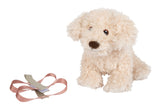 Cățeluș de Pluș cu Geantă Roz și Set de Îngrijire – Set de Joc de Rol cu Cățel Moale, Ham Detașabil, Bol, Pieptene și Accesorii de Veterinar, pentru Copii 2+