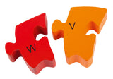 Puzzle ABC Crocodil – Joc Educativ din Lemn cu 26 Piese Litere A-Z, Crocodil Colorat, Învață Alfabetul Distractiv