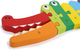 Puzzle ABC Crocodil – Joc Educativ din Lemn cu 26 Piese Litere A-Z, Crocodil Colorat, Învață Alfabetul Distractiv